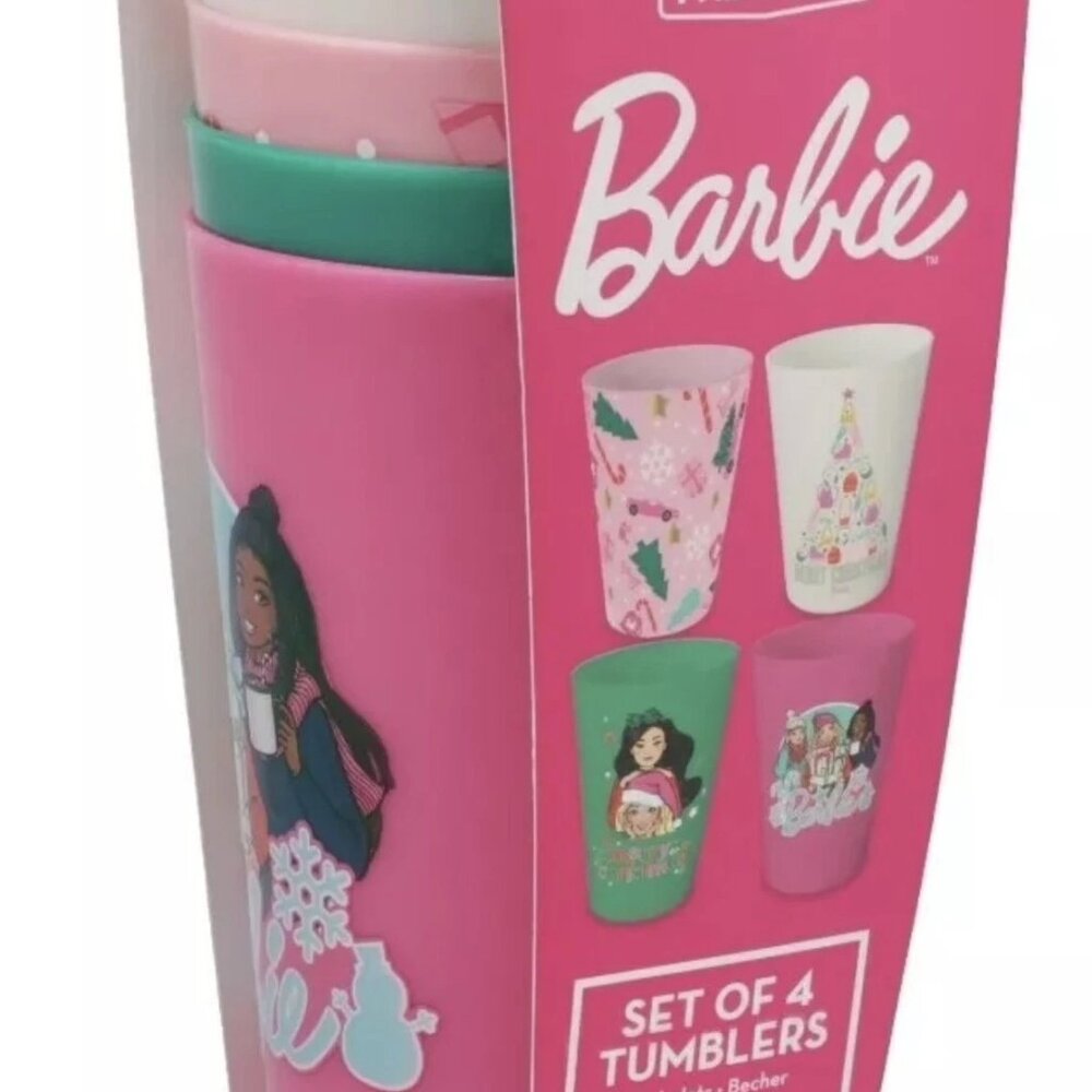 NEW Paladone PBCT Barbie Christmas Tumblers